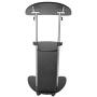 Techni Mobili Sit-to-Stand Mobile Medical Laptop Computer Cart, Black