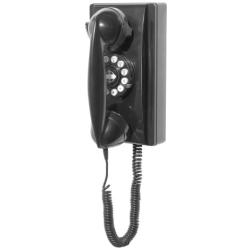 Crosley CR55-BK Wall Phone with Push Button Technology, Black