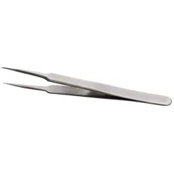 Utoolmart ST-14 Stainless Steel Micro-magnetic Pointed Tip Tweezer Silver Tone with Card Bag 1 pcs