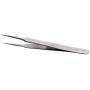 Utoolmart ST-14 Stainless Steel Micro-magnetic Pointed Tip Tweezer Silver Tone with Card Bag 1 pcs