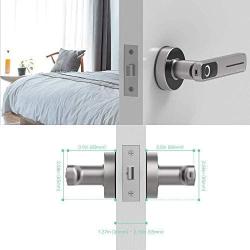 Geek Smart Fingerprint Door Lock - Biometric Door Knob Keyless Entry Door Locks for Homes/Apartments/Office/AirBnB/Hotels (Silver)
