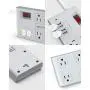 BESTEK 8-Outlet 6 Ft Extension Cord Power Strip with USB 15A 1875W Surge Protector with 5V 4.2A 4 USB Charging Port Desktop Charging Station,600Joule,Ultra-Compact Wide Spaced Outlet for Large Adapter