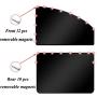 ZATOOTO Car Side Window Sun Shades - 4 Pcs Front Rear Magnetic Privacy Sunshades Black Silver SUV Windshield Curtain for Baby Kids
