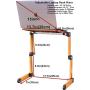 Ergonomic Portable Laptop Stand Table Desk Foldable Lap Tray for Bed Sofa Fully Adjustable Height and Angle Laptop Riser with USB Fans for Work from Home or Travel(Yellow)