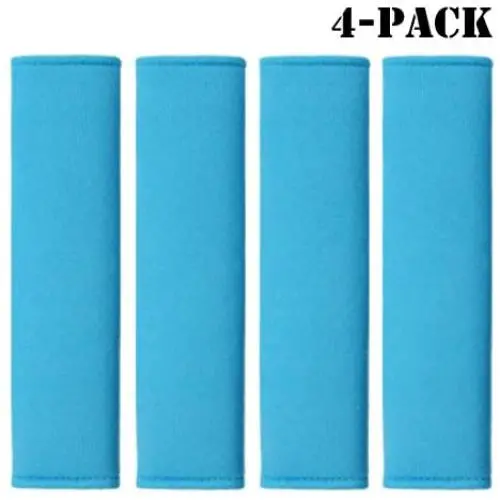 MIRKOO Car Seat Belt Cover Pad, 4-Pack Soft Car Safety Seat Belt Strap Shoulder Pad for Adults and Children, Suitable for Car Seat Belt, Backpack, Shoulder Bag, Laptop Computer Bag (Blue-4P) MIRKOO Car Seat Belt Cover Pad, 4-Pack Soft Car Safety Seat Belt Strap Shoulder Pad for Adults and Children, Suitable for Car Seat Belt, Backpack, Shoulder Bag, Laptop Computer Bag (Blue-4P)