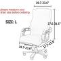 Melanovo Computer Office Chair Covers, Universal Stretch Desk Chair Cover for Rotating High Back Chair (Large Size)