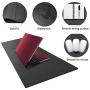 Cacoy Extended PU Leather Desk Pads Protector-Size 39.4''L x 15.7''W - Large Smooth Surface Waterproof Mouse Pad Desktop Protective Mat for Home&Office Table Computer Laptop Keyboard Pad-Black