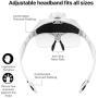 Flexzion Head Mount Magnifier w/Led Lights Lighting, Head Lamp 1X 1.5X 2X 2.5X 3.5X Magnifying Lens Glasses w/Headband Headset Loupe for Hands Free Close Up Work Jewelry Electronics Facial Reading