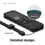 elago R3 Protective Case Compatible with Apple TV Siri Remote 4K (5th) / 4th Generation (Black) - Extra Protection, Durable Silicone, Lanyard Included, Full Access