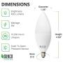 Sunco Lighting 6 Pack B11 LED Candelabra Bulb, Dusk-to-Dawn, 5W=40W, 2700K Soft White, 450 LM, E12 Base, Outdoor Decorative Light for Sconces - UL