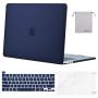 MOSISO Compatible with MacBook Pro 16 inch Case 2020 2019 Release A2141 with Touch Bar Touch ID, Protective Plastic Hard Shell Case & Keyboard Cover & Screen Protector & Storage Bag, Navy Blue
