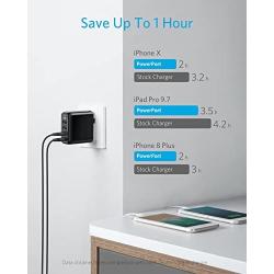 Anker 40W 4-Port USB Wall Charger with Foldable Plug, PowerPort 4 for iPhone XS/XS Max/XR/X/8/7/6/Plus, iPad Pro/Air 2/Mini 4/3, Galaxy/Note/Edge, LG, Nexus, HTC, and More