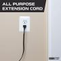 3 Ft Black Extension Cord 2 Pack - 16/2 Durable Electrical Cable