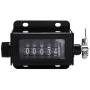 Plastic 5 Digit Tally Counter, Walfront Hand Mechanical Clicker Lap Tracker Manual Clicker with Metal Finger Ring Hoop Holder