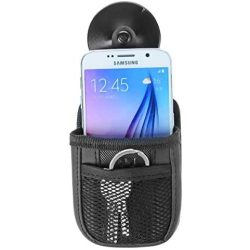 ZYHW Pick Up Truck Car Air Vent Cell Phone Pouch Holder with Suction Cup Black