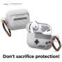 elago AW5 Compatible with Airpods Pro Case, Classic Handheld Game Console Design Case with Keychain, Durable Silicone Construction [US Patent Registered] [Light Grey]