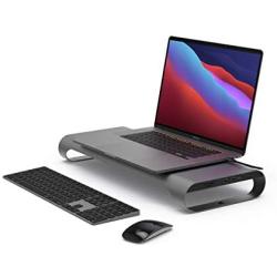MONITORMATE ProBASE Gen2 10Gbps USB-C Monitor&Laptop Stand with USB3.1 Gen2 Hub/4K@60fps HDMI/UHS-II CardReader/Ethernet. Compatible with MacBook Pro 16″/MacBook Pro 15″ 2017 or Later(Grey)