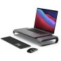 MONITORMATE ProBASE Gen2 10Gbps USB-C Monitor&Laptop Stand with USB3.1 Gen2 Hub/4K@60fps HDMI/UHS-II CardReader/Ethernet. Compatible with MacBook Pro 16″/MacBook Pro 15″ 2017 or Later(Grey)
