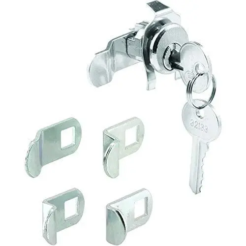Prime-Line S 4140 Mailbox Lock – Replacement, Multipurpose Mailbox Lock for Several Brands – Nickel Finish, ILCO 1003M Keyway, Opens Counter-Clockwise with 90º Rotation