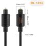 Digital Optical Audio Cable (6 Feet), Fiber Optical Toslink Cable for Home Theater, Sound Bar, TV, PS4, Xbox, VD/CD Player, Blu-ray Players,Game Console& More, 1.8M Digital Optical Audio Cable (6 Feet), Fiber Optical Toslink Cable for Home Theater, Sound Bar, TV, PS4, Xbox, VD/CD Player, Blu-ray Players,Game Console& More, 1.8M