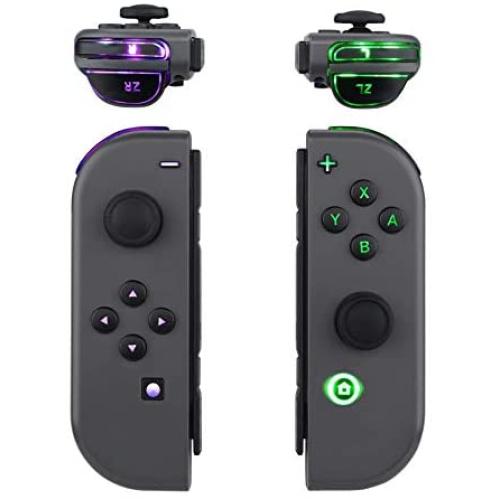 eXtremeRate Multi-Colors Luminated ABXY Trigger Face Buttons DFS LED Kit for Nintendo Switch Joy-Con Controller with Classical Symbols Buttons - 7 Colors 9 Modes Button Control - Joycon NOT Included