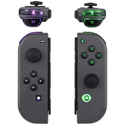 eXtremeRate Multi-Colors Luminated ABXY Trigger Face Buttons DFS LED Kit for Nintendo Switch Joy-Con Controller with Classical Symbols Buttons - 7 Colors 9 Modes Button Control - Joycon NOT Included