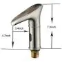 Gangang Led Automatic Touchless Sensor Waterfall Bathroom Sink Hot and Cold Faucet with Temerature Adjust Valve(waterfull A)