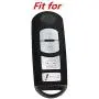 WFMJ Black Leather For Mazda 3 5 6 CX-7 CX-9 MX-5 Miata 4 Buttons Remote Smart Key Chain Cover Case Fob