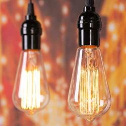 Clear Incandescent Edison Light Bulbs 6 Packs, Brightown Edison Light Bulbs 60 Watt E26 Base Dimmable Decorative Antique Filament Edison Light Bulbs 190 Lumens, Warm White