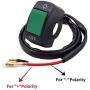 Ourbest Green Motorcycle Handlebar Switch 12V for Motorbike Scooter, Fog Light On Off Toggle Switchfor Electrombile-2Pcs