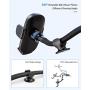Car Phone Mount, 3-in-1 Universal Cell Phone Holder Dashboard Windshield Air Vent, Flexible Long Arm, Strong Suction Anti-Shake Stabilizer Fit with iPhone 12 Pro Max/11/X/SE, Samsung Galaxy and More