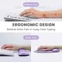 VicTsing Keyboard Wrist Rest and Mouse Pad with Wrist Support, Ergonomic Mouse Pad, Durable & Comfortable & Lightweight for Easy Typing, Pain Relief, Memory Foam Keyboard Pad Set for Laptop/Mac,Purple VicTsing Keyboard Wrist Rest and Mouse Pad with Wrist Support, Ergonomic Mouse Pad, Durable & Comfortable & Lightweight for Easy Typing, Pain Relief, Memory Foam Keyboard Pad Set for Laptop/Mac,Purple