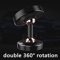 Car Cell Phone Magnetic Holder, MamaWin Aluminum Alloy 360°Rotation Luminous Portable Car Smart Phone Holder Stand, Metal Mobile Phone Holder for iPhone, Android Phone, 2 Pack