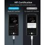 Mangotek Lightning to 3.5mm iPhone Jack Adapter for Car/Audio Speaker/Microphone, iPhone Headphone Adaptor Aux Converter Dongle Connector Compatible with iPhone 12 Mini 12 Pro Max/11 XS XR X SE-Gray