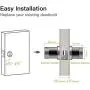 DATO Smart Door Lock - Keyless Fingerprint and Touchscreen Digital Door Lock, Secure Bluetooth, Easy Install, Great for Airbnb, Hotels and Offices, Homes, Apartments, Black(Upgraded 2.0)