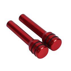 Qiilu 2Pcs Universal Car Truck Aluminum Interior Door Lock Knob Pins Cover(Red)