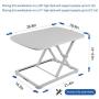 FlexiSpot Laptop Desk Riser - 27'' Standing Desk Sturdy Sit Stand up Converter for Laptop Notebook (White)