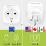Europe to US Plug Adapter, 2 Pack LENCENT European to USA Adapter, American Outlet Plug Adapter, EU to US Adapter, Europe to USA Travel Plug Converter