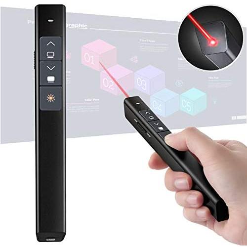 VicTsing Presentation Clicker Wireless Presenter Remote, 100FT Presentation Remote with Laser Pointer Presentation Pointer PPT PowerPoint Clicker