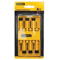 Stanley Tools 6-Piece Precision Screwdriver Set, Black/Yellow
