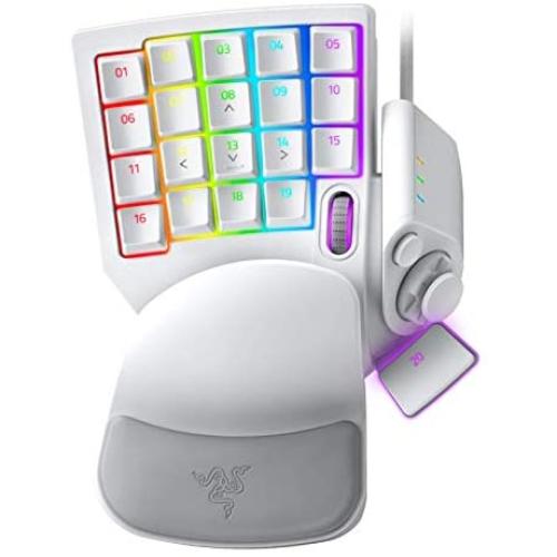Razer Tartarus Pro Gaming Keypad: Analog-Optical Key Switches - 32 Programmable Keys - Customizable Chroma RGB Lighting - Programmable Macros - Variable Key Press Pressure Sensitivity - Mercury White