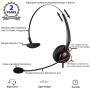 Oppetec Telephone Headset Call Center Headset Single Ear with Noise Cancelling Microphone for Office Work at Home Landline IP Phone