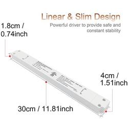 WEETEN LED Triac Dimmable Driver, 60W 24V Constant Voltage LED Transformer Power Supply, Compatible with Lutron, Leviton Dimmer for LED Products, UL/cUL Listed