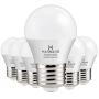 Hansang A15 LED Bulb Light 6 Watt (60w Equivalent),E26 Standard Base,5000K Daylight,600 Lumens,Frosted G45/A15 Bulb Shape,CRI>83,Ceiling Fan Light Bulb,Home Appliance Bulb,No Dimmable (6 Pack)