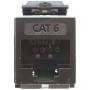 Leviton 61110-RB6 eXtreme 6+ QuickPort Connector, CAT 6, Brown