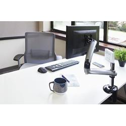 Ergotech Single Freedom Arm, Includes Single Aluminum Articulating Arm, 8.4-17.8 lbs. Weight Capacity, Suitable for Monitors up to 27 inches, VESA Compatible 75×75, 100×100, Silver