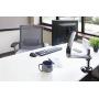 Ergotech Single Freedom Arm, Includes Single Aluminum Articulating Arm, 8.4-17.8 lbs. Weight Capacity, Suitable for Monitors up to 27 inches, VESA Compatible 75×75, 100×100, Silver