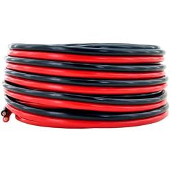 GS Power 100% Copper 10 AWG (American Wire Gauge) OFC Wire. 25 FT Red & 25 FT Black Bonded Zip Cable for Car Audio Primary Remote Automotive Trailer Harness Wiring (Also in 6 & 8 AWG)