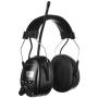 PORTER AM FM Noise Reduction Safety Ear Muffs, Hearing Protection Earmuffs with Stereo Radio, NRR 25dB Hearing Protectors for Mowing (Black)