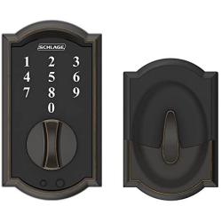 Schlage Touch Camelot Deadbolt (Aged Bronze) BE375 CAM 716